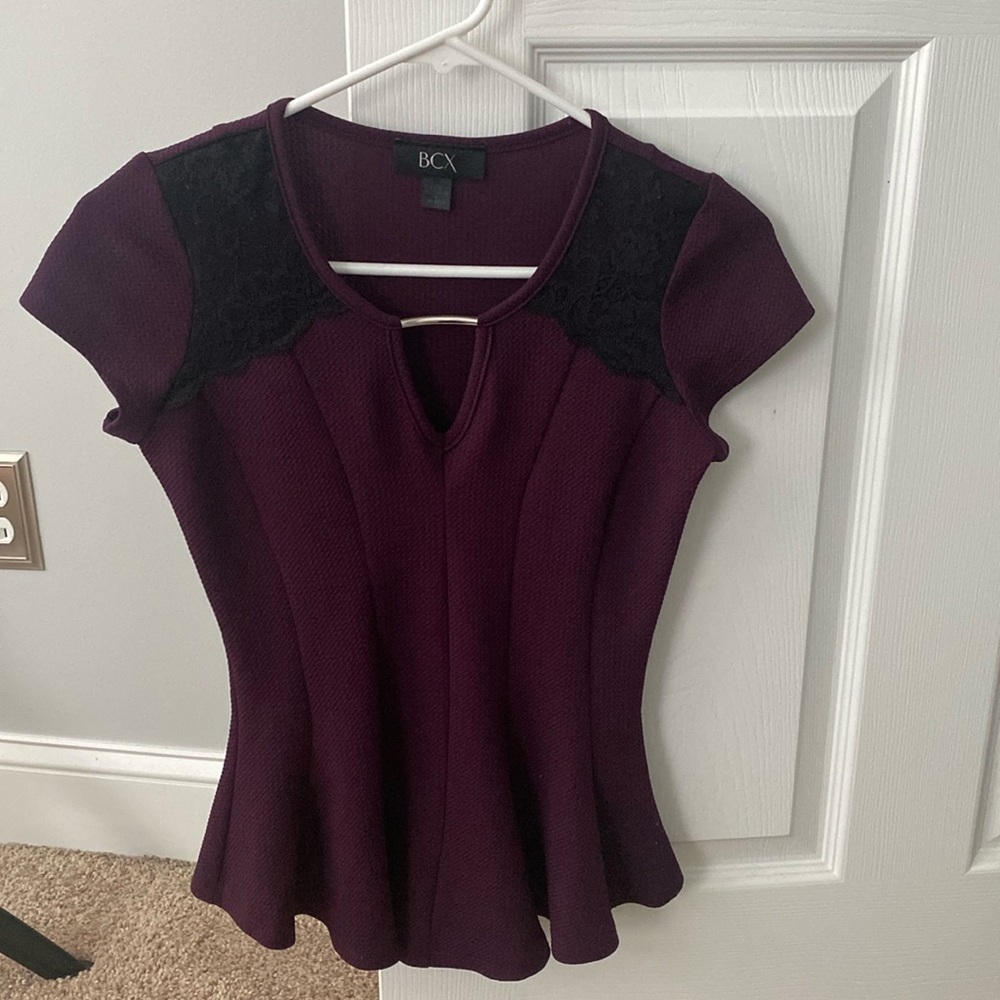 BCX blouse size xxs in plum